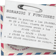 HORARIOS Y FUNCIONES